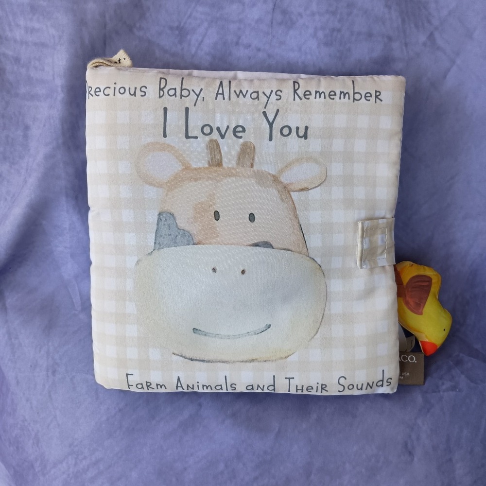 Demdaco Farm Animals Soft Baby Sensory Activity Fabric Book